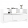 Szafka pod TV, wysoki połysk, biała, 102x37,5x52,5 cm