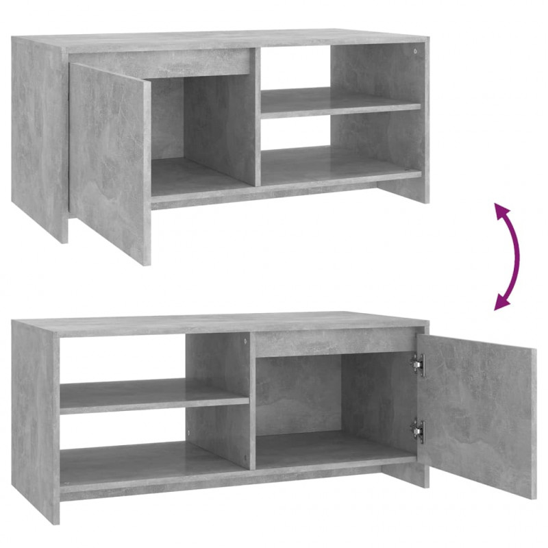 Stolik kawowy, betonowy, 102x50x45 cm, materiał drewnopochodny