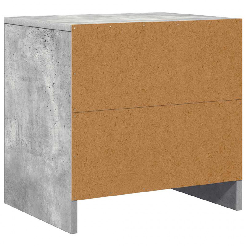 Szafki nocne, 2 szt., szarość betonu, 45x34x44,5 cm