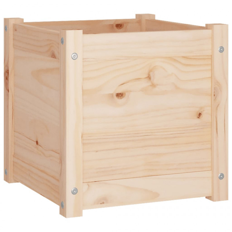 Donice ogrodowe, 2 szt., 40x40x40 cm, lite drewno sosnowe