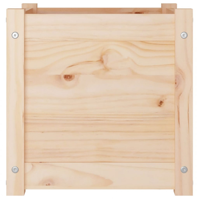 Donice ogrodowe, 2 szt., 40x40x40 cm, lite drewno sosnowe