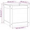 Donice ogrodowe, 2 szt., 40x40x40 cm, lite drewno sosnowe
