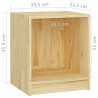 Szafki nocne, 2 szt., 35,5x33,5x41,5 cm, lite drewno sosnowe