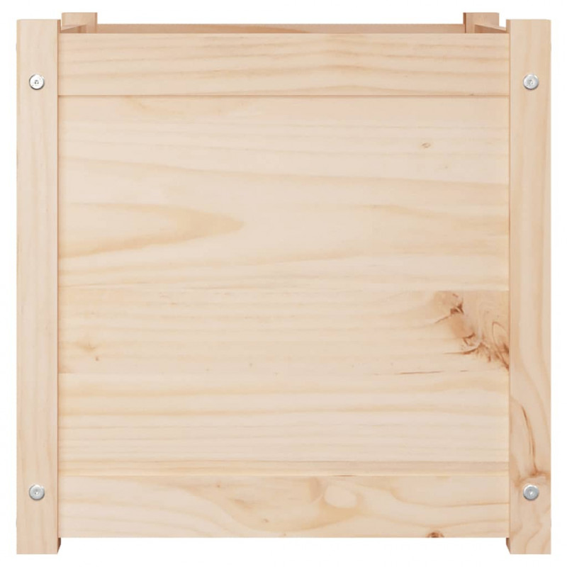 Donice ogrodowe, 2 szt., 50x50x50 cm, lite drewno sosnowe