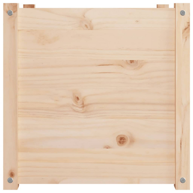 Donice ogrodowe, 2 szt., 50x50x50 cm, lite drewno sosnowe