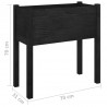 Donice ogrodowe, 2 szt., czarne, 70x31x70 cm, drewno sosnowe