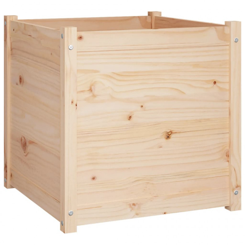 Donice ogrodowe, 2 szt., 60x60x60 cm, lite drewno sosnowe