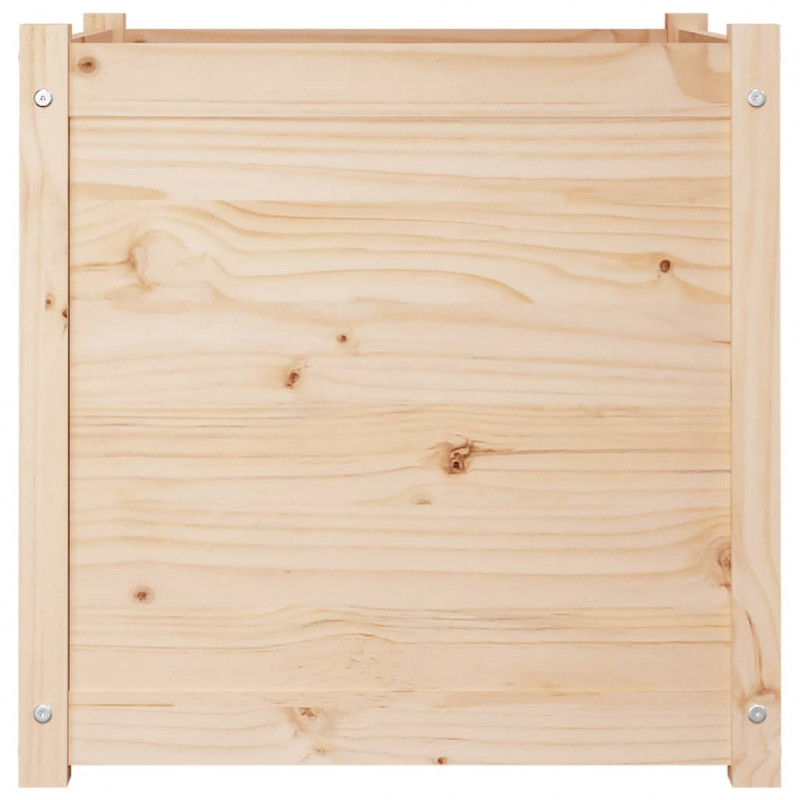 Donice ogrodowe, 2 szt., 60x60x60 cm, lite drewno sosnowe