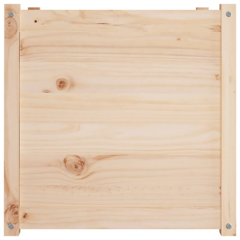 Donice ogrodowe, 2 szt., 60x60x60 cm, lite drewno sosnowe