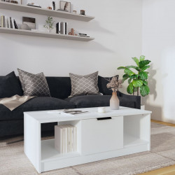 Stolik kawowy, biały 102x50x36 cm, materiał drewnopochodny