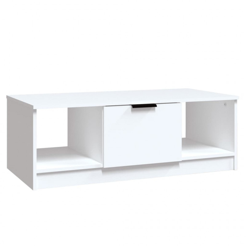 Stolik kawowy, biały 102x50x36 cm, materiał drewnopochodny