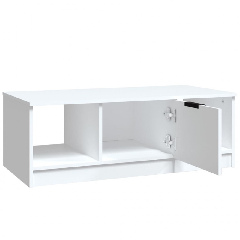 Stolik kawowy, biały 102x50x36 cm, materiał drewnopochodny