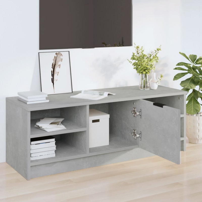 Szafka pod TV, szarość betonu, 102x35,5x36,5 cm
