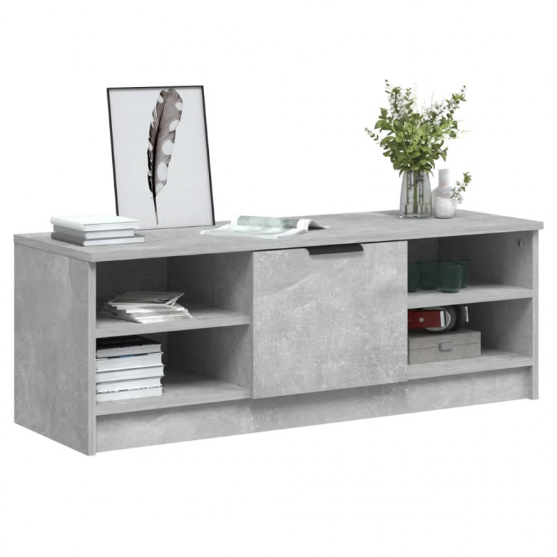 Szafka pod TV, szarość betonu, 102x35,5x36,5 cm