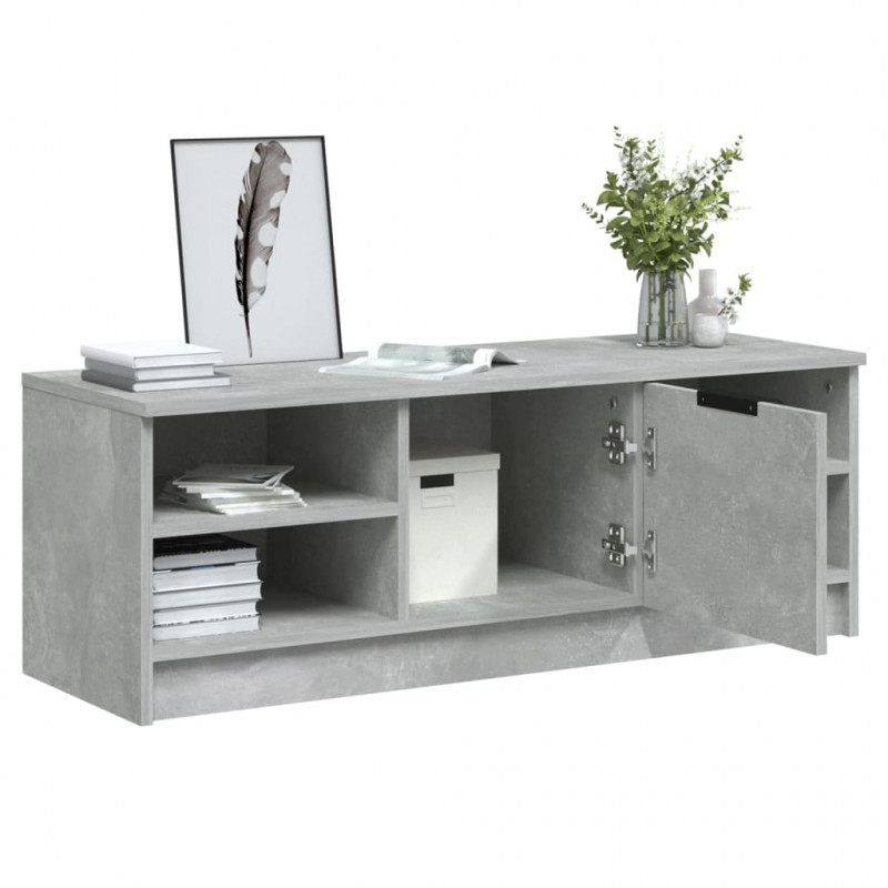 Szafka pod TV, szarość betonu, 102x35,5x36,5 cm