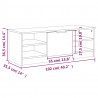 Szafka pod TV, szarość betonu, 102x35,5x36,5 cm