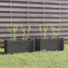 Donice ogrodowe, 2 szt., szare, 60x31x31 cm, drewno sosnowe