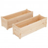 Donice ogrodowe, 2 szt., 100x31x31 cm, lite drewno sosnowe