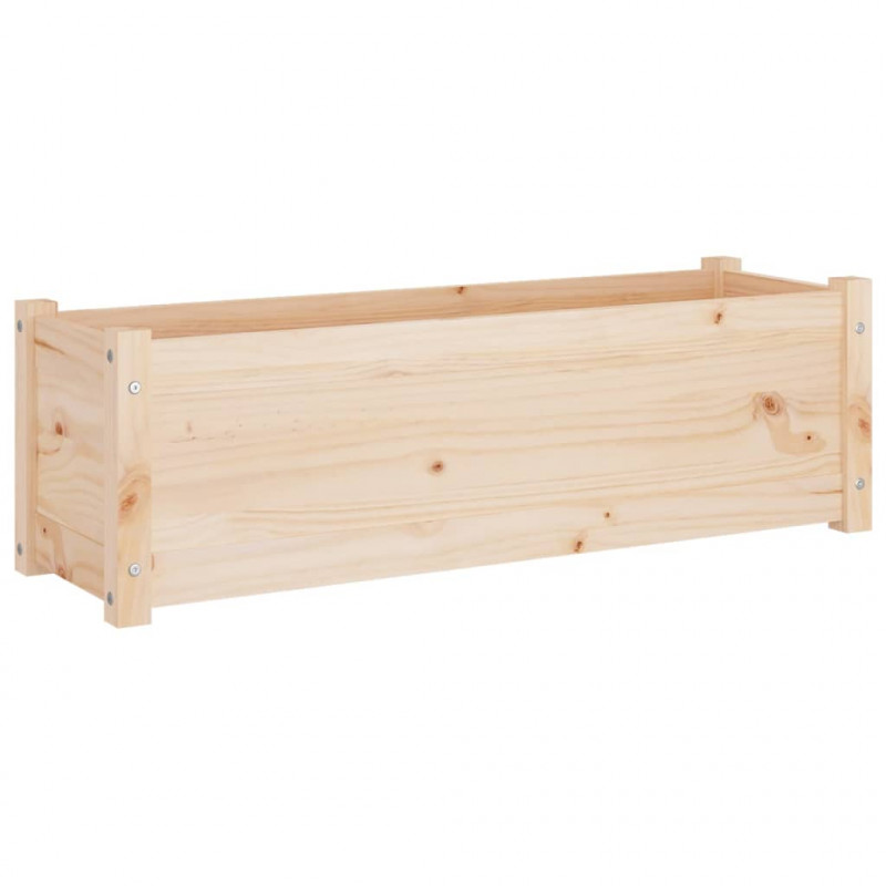 Donice ogrodowe, 2 szt., 100x31x31 cm, lite drewno sosnowe