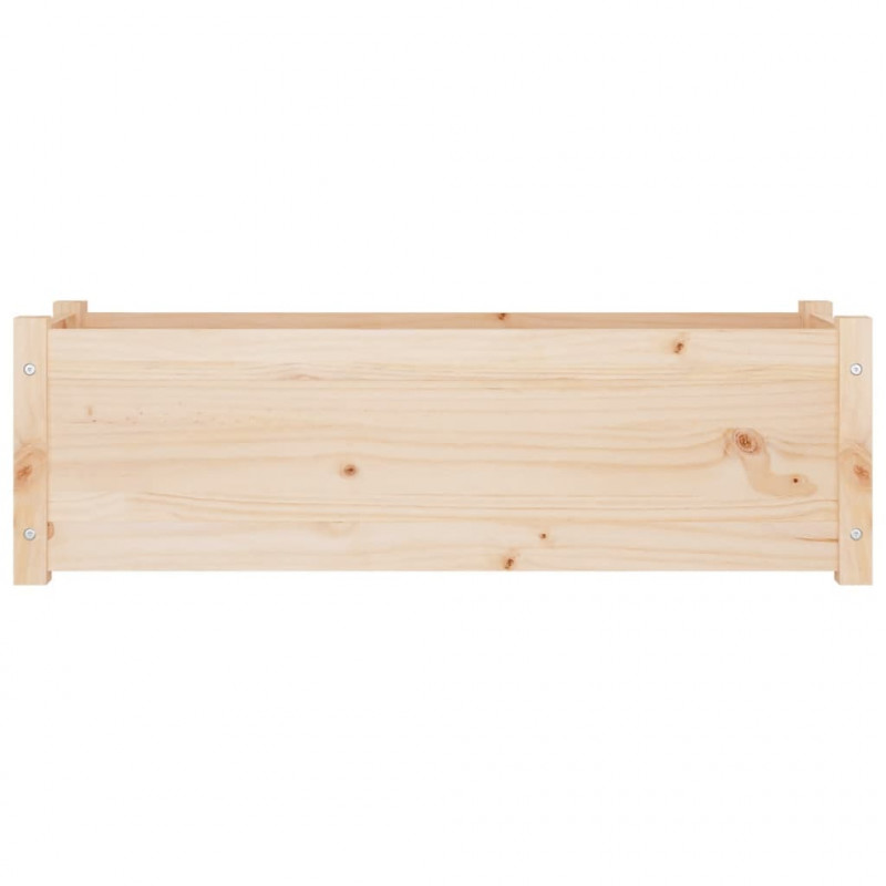 Donice ogrodowe, 2 szt., 100x31x31 cm, lite drewno sosnowe