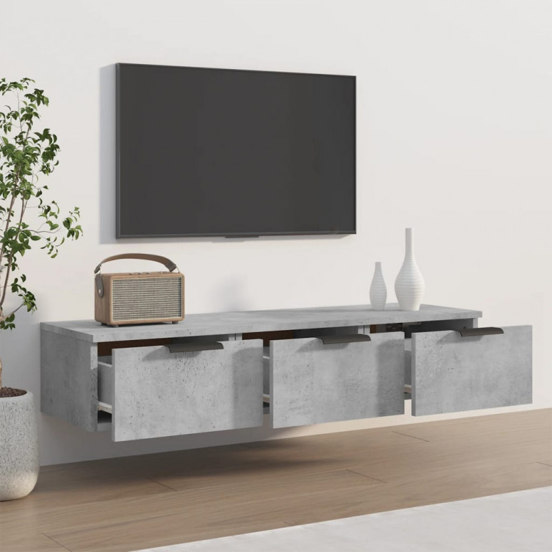 Szafka wisząca, szarość betonu, 102x30x20 cm