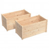 Donice ogrodowe, 2 szt., 100x50x50 cm, lite drewno sosnowe