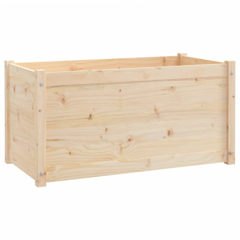 Donice ogrodowe, 2 szt., 100x50x50 cm, lite drewno sosnowe