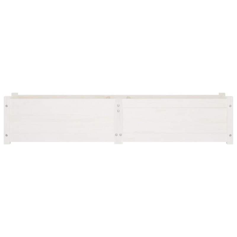 Podwyższone donice ogrodowe, 2 szt., 150x31x31 cm, biała sosna