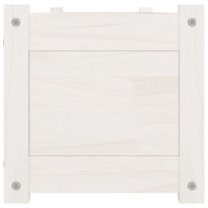 Podwyższone donice ogrodowe, 2 szt., 150x31x31 cm, biała sosna