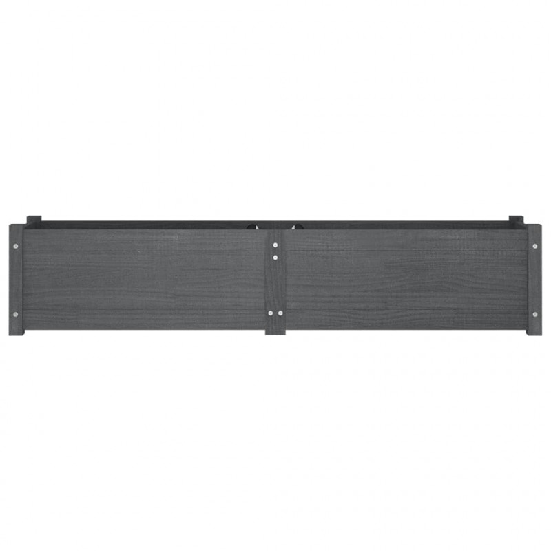 Podwyższone donice ogrodowe, 2 szt., 150x31x31 cm, szara sosna