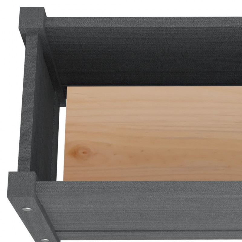 Podwyższone donice ogrodowe, 2 szt., 150x31x31 cm, szara sosna