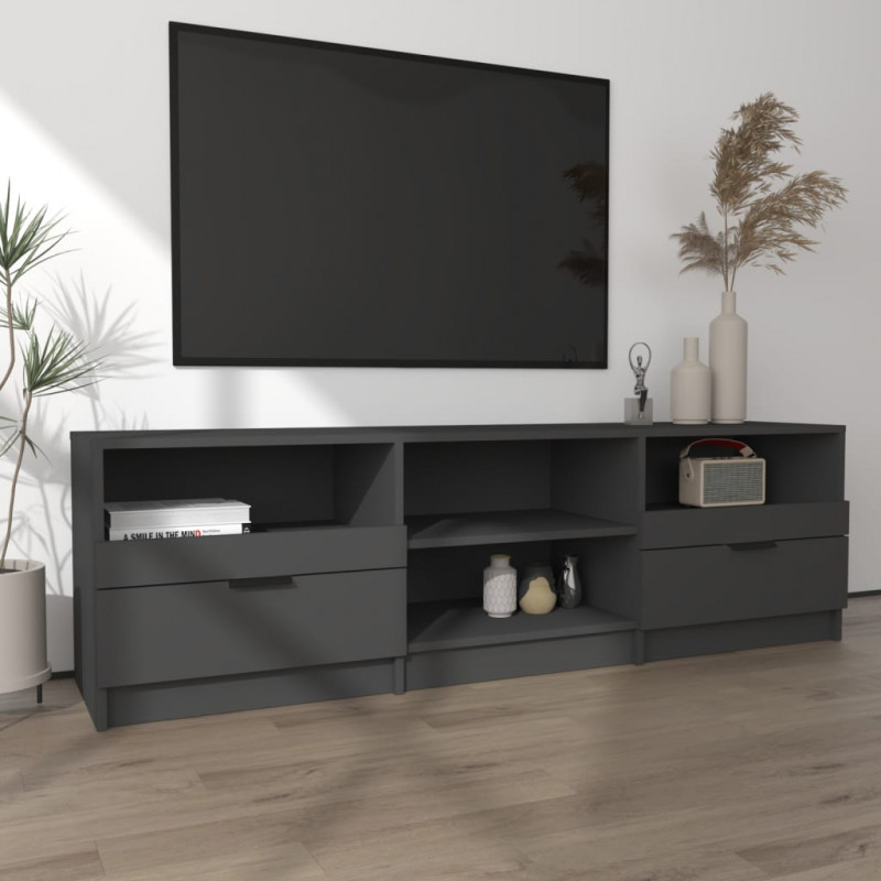 Szafka pod telewizor, czarna, 150x33,5x45 cm