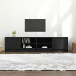 Szafki pod TV, 2 szt., czarne, 80x35x36,5 cm