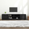 Szafki pod TV, 2 szt., czarne, 80x35x36,5 cm