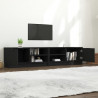 Szafki pod TV, 2 szt., czarne, 80x35x36,5 cm