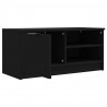 Szafki pod TV, 2 szt., czarne, 80x35x36,5 cm