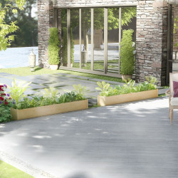 Donice ogrodowe, 2 szt., 200x31x31 cm, lite drewno sosnowe