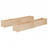 Donice ogrodowe, 2 szt., 200x31x31 cm, lite drewno sosnowe