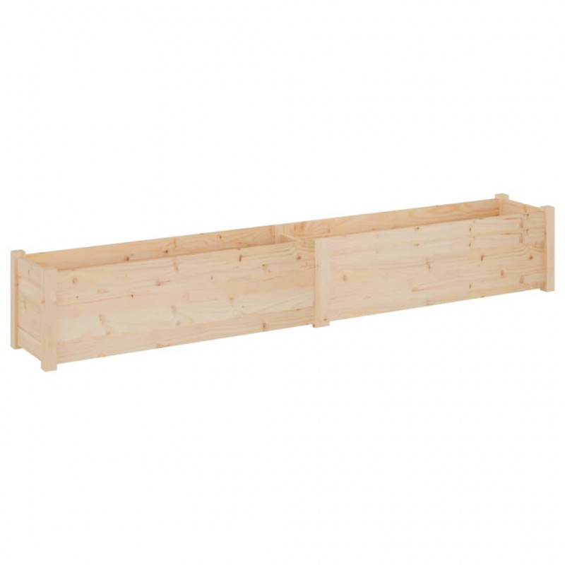 Donice ogrodowe, 2 szt., 200x31x31 cm, lite drewno sosnowe