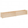 Donice ogrodowe, 2 szt., 200x31x31 cm, lite drewno sosnowe