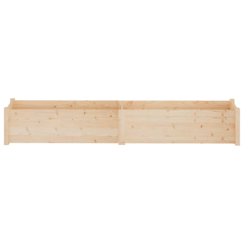 Donice ogrodowe, 2 szt., 200x31x31 cm, lite drewno sosnowe