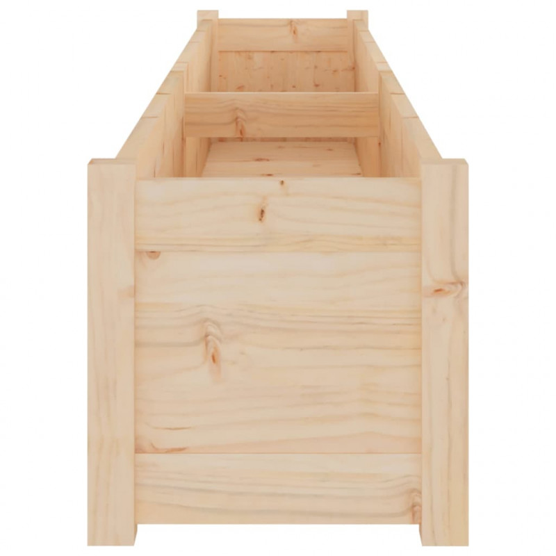 Donice ogrodowe, 2 szt., 200x31x31 cm, lite drewno sosnowe