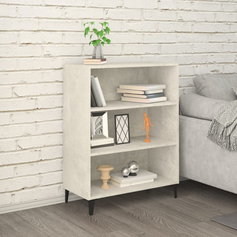 Szafka, szarość betonu 69,5x32,5x90 cm, materiał drewnopochodny