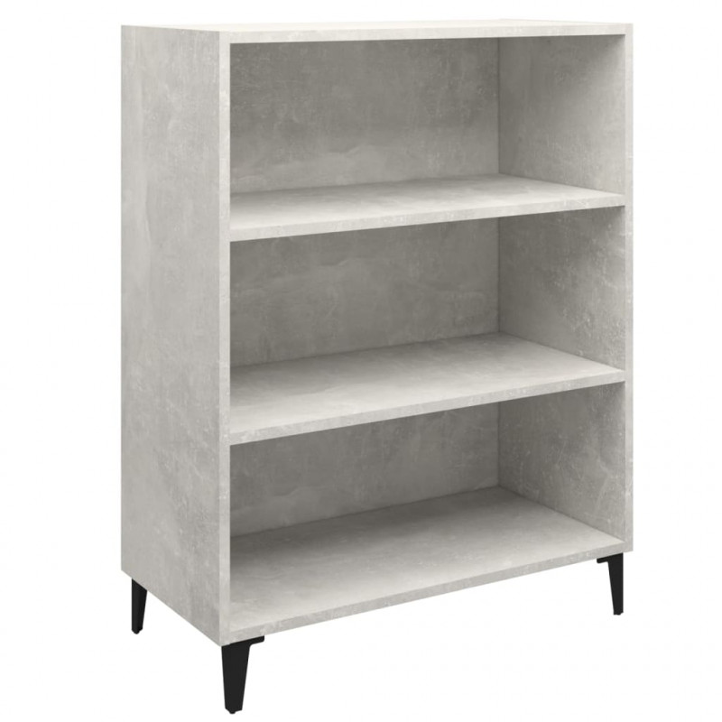 Szafka, szarość betonu 69,5x32,5x90 cm, materiał drewnopochodny
