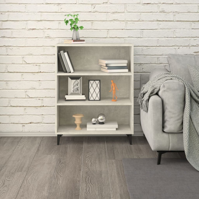 Szafka, szarość betonu 69,5x32,5x90 cm, materiał drewnopochodny