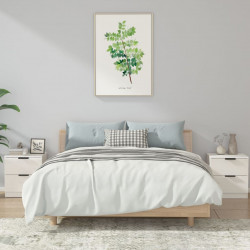 Szafki nocne, 2 szt., białe o wysokim połysku