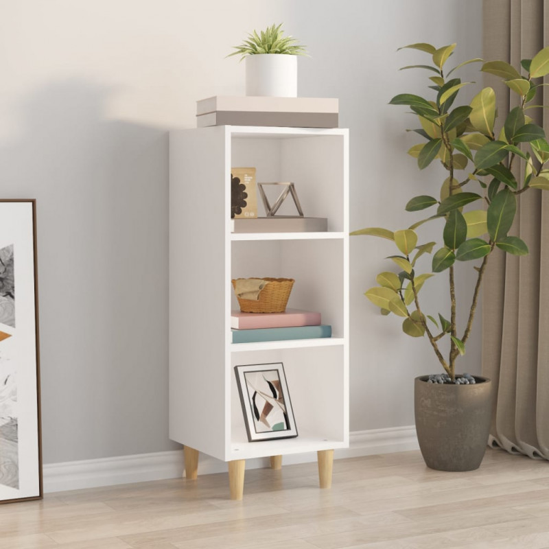 Szafka, biała, 34,5x32,5x90 cm, materiał drewnopochodny