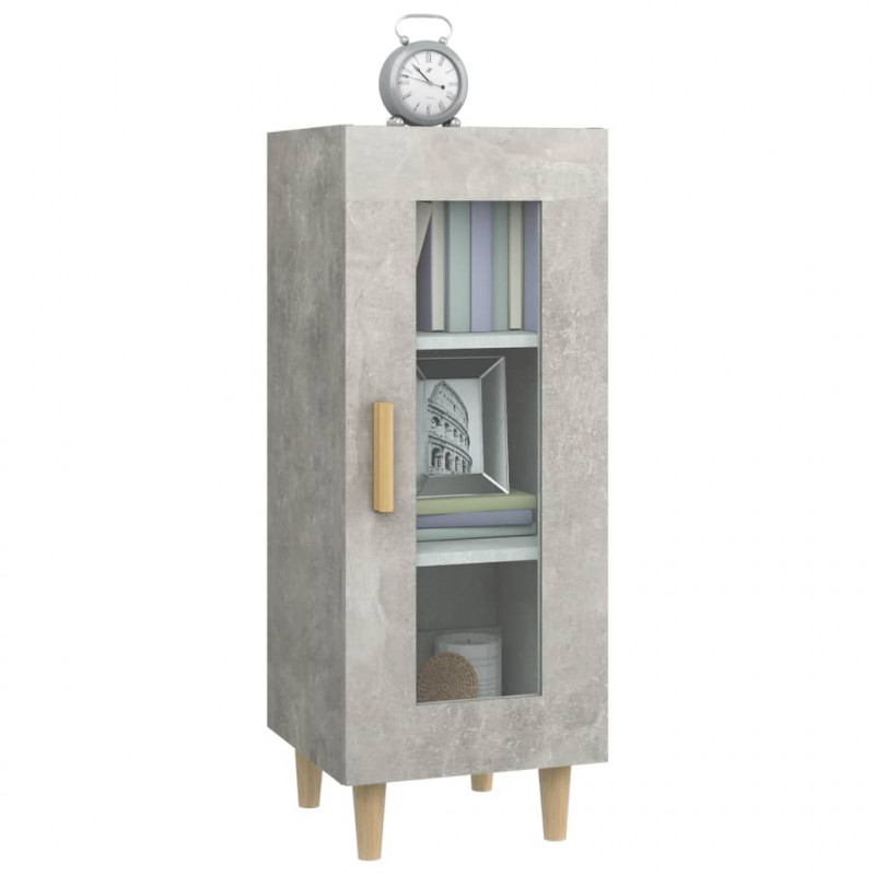 Szafka, szarość betonu, 34,5x34x90 cm, materiał drewnopochodny