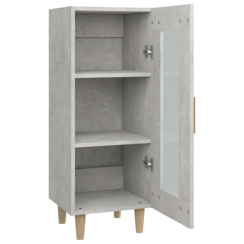 Szafka, szarość betonu, 34,5x34x90 cm, materiał drewnopochodny