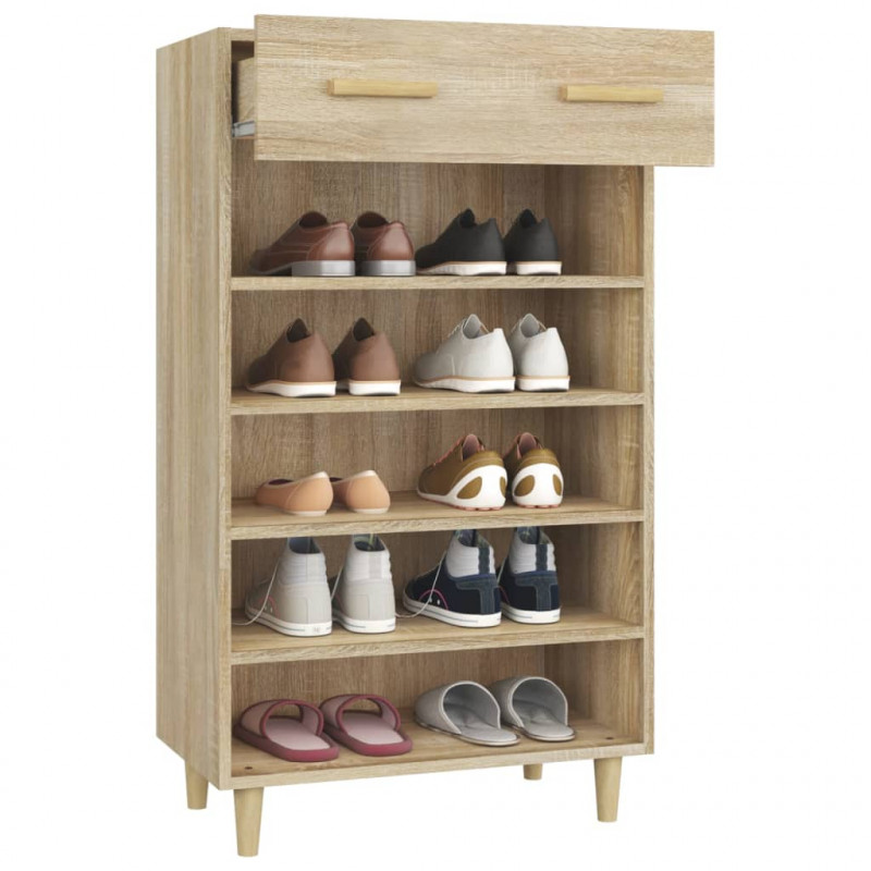 Szafka na buty, dąb sonoma, 60x35x105 cm